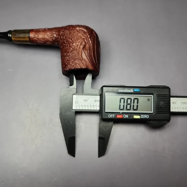 MBSD Briars by Piero Vitale Vintage Sandblasted Billiard w/ Zebrawood Briar Pipe, New - Image 9