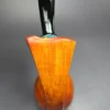 SU Pipes XL Smooth Blowfish w/ Stabilized Maple Burl Handmade Briar Pipe, New - Image 9