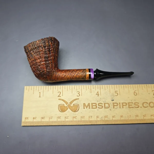 Papa Bear's Pipes by Tim Beaumont Sandblasted Dublin Handmade Briar Pipe, New - Image 9
