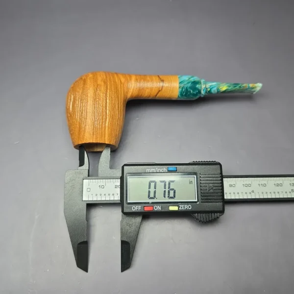 Papa Bear’s Pipes by Tim Beaumont Sandblasted Olivewood Brandy Handmade Pipe, New - Image 9