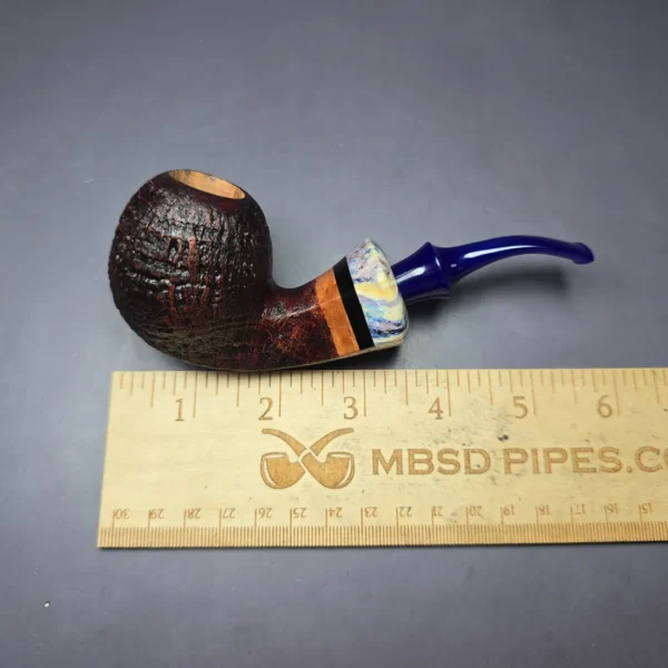 Papa Bear's Pipes by Tim Beaumont Sandblasted Apple w/ Mammoth Handmade Briar Pipe, New - Image 9