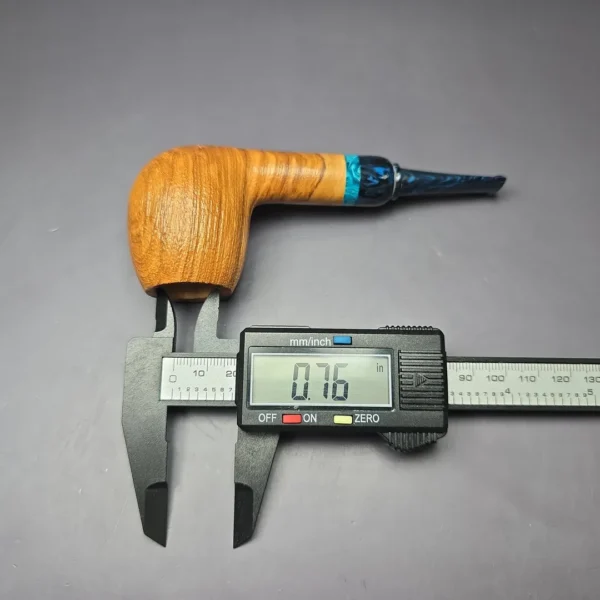 Papa Bear's Pipes by Tim Beaumont Sandblasted Olivewood Billiard Handmade Pipe, New - Image 9