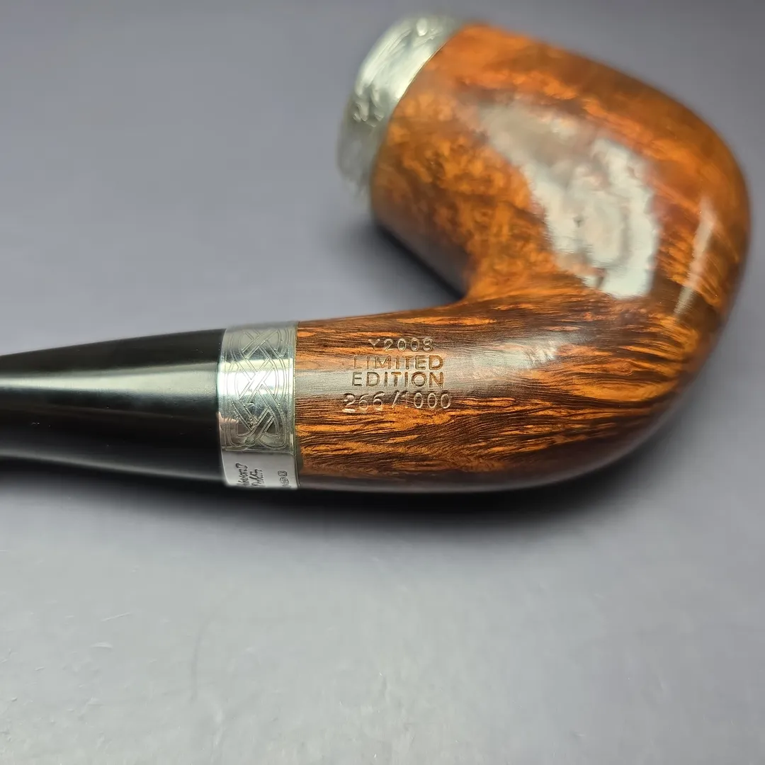 Peterson 2008 Pipe of the Year Smooth Bent Billiard Estate Briar Pipe, Irish Estates - Image 9
