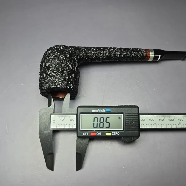 Don Carlos One Note XL Rusticated Lovat w/ Silver Estate Briar Pipe, Unsmoked - Image 9