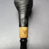 MBSD Briars by Piero Vitale Vintage Sandblasted Billiard w/Olivewood Briar Pipe, New - Image 9