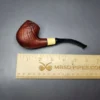 MBSD Briars by Piero Vitale Red Sandblasted Brandy w/ Boxwood Briar Pipe, New - Image 9