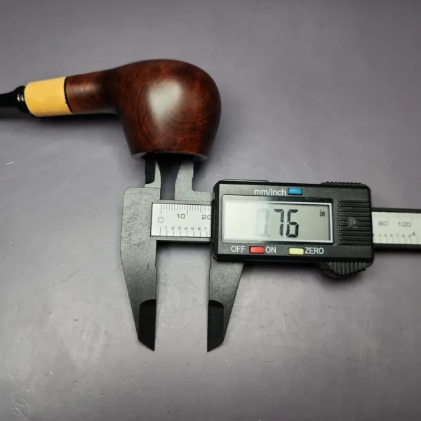 MBSD Briars by Piero Vitale Sienna Contrast Smooth Author w/ Boxwood Briar Pipe, New - Image 9