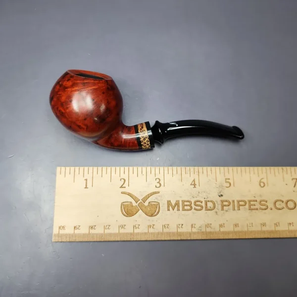 Nording Nosewarmer Smooth Cognac Apple w/ Palm Wood Estate Briar Pipe, Unsmoked - Image 9