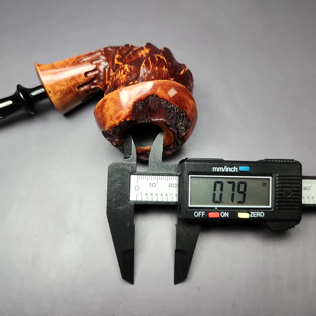 Nording Point Clear Partially Rusticated Freehand Estate Briar Pipe, Unsmoked - Image 9