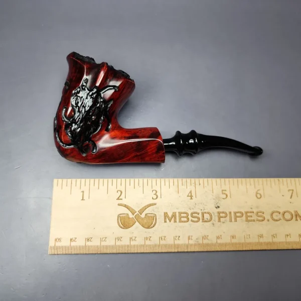 Nording Fantasy Partially Rusticated Freehand Estate Briar Pipe, Unsmoked - Image 9