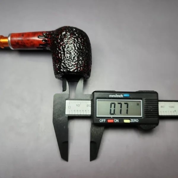 Nording Partially Rusticated Spigot Billiard Estate Briar Pipe, Unsmoked - Image 9