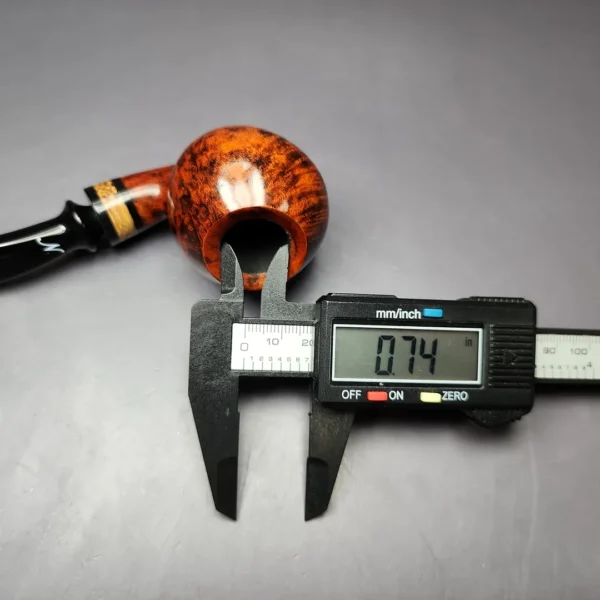 Nording Nosewarmer 1 2 Smooth Cognac Apple w/ Palm Wood Estate Briar Pipe, Unsmoked - Image 9