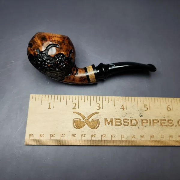 Nording Nose Warmer Part Rusticated Cognac Apple Estate Briar Pipe, Unsmoked - Image 9