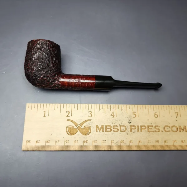 James Upshall Bark Group 5 Rusticated Billiard Estate Briar Pipe, Unsmoked - Image 9