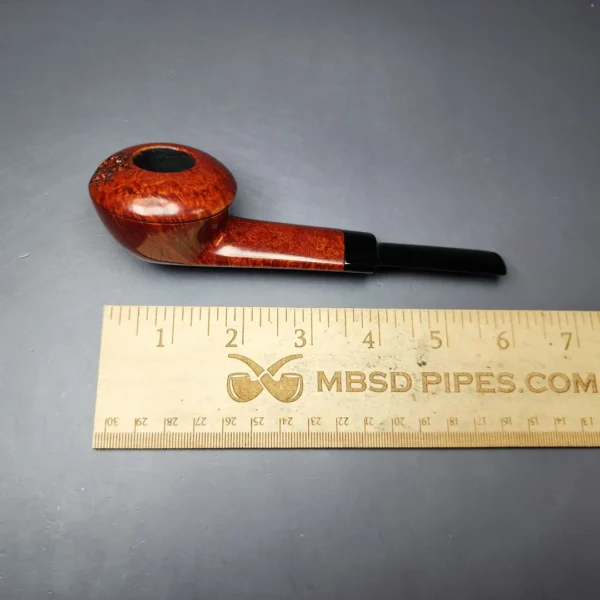 Sebastian Heck Smooth Panel Shank Bulldog w/ Plateaux Handmade Briar Pipe, New - Image 9