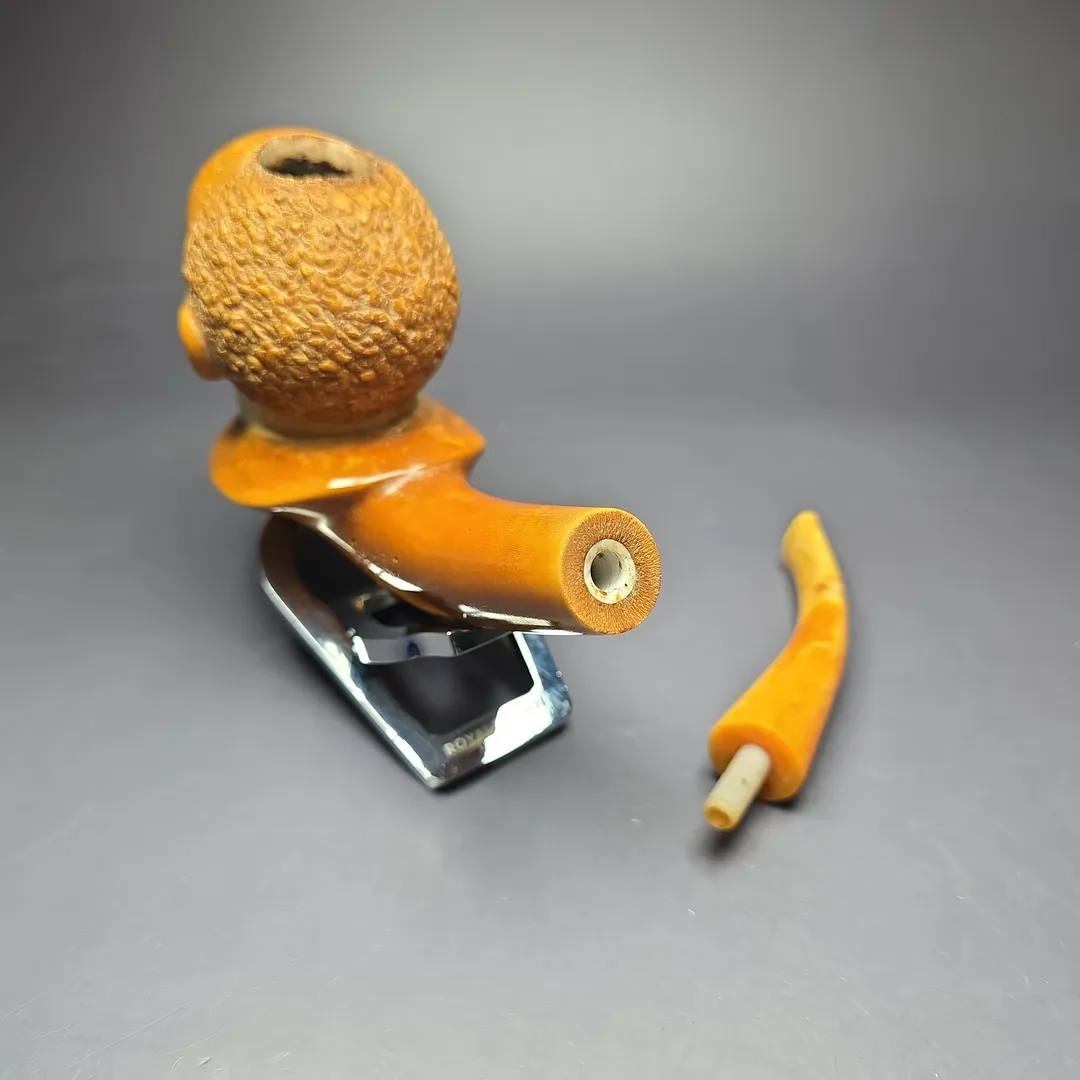 Ural (Sezai) Magnum "Moor" Bust Estate Block Meerschaum Pipe, Turkish Estates - Image 9