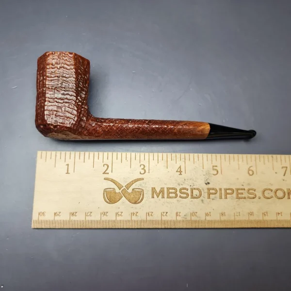 Castello Reg. No. Old Antiquari G Sandblasted Panel Canadian Estate Briar Pipe, Italian Estates - Image 9