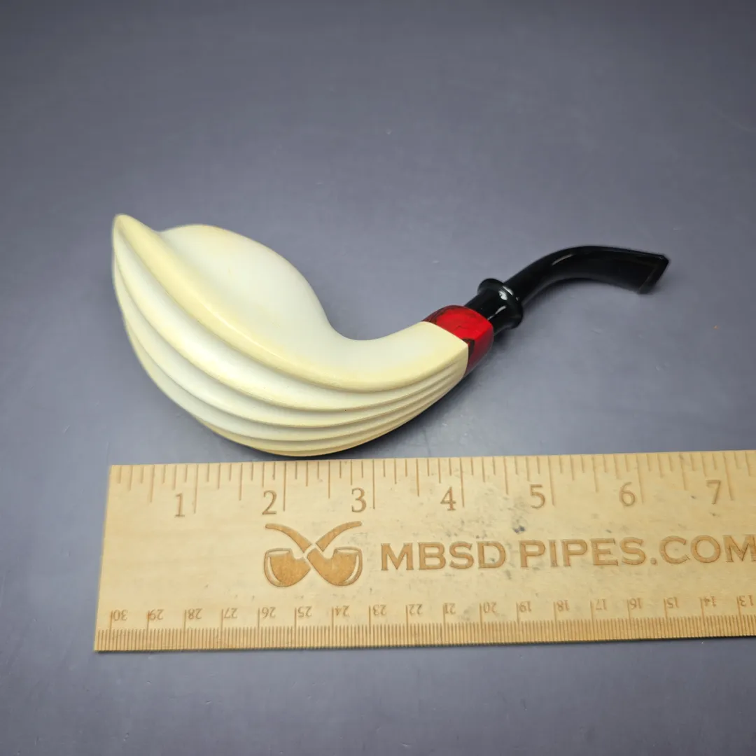 Fikri Baki XL Smooth Whale Estate Block Meerschaum Pipe, Turkish Estates - Image 9