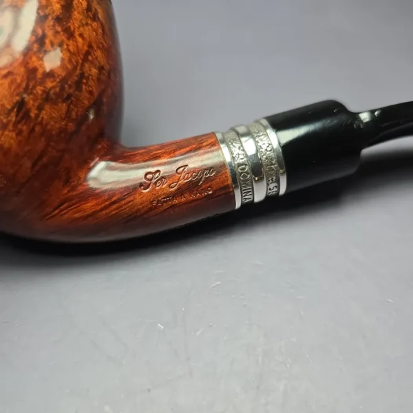 Ser Jacopo Domina 2005 Smooth Egg w/ Silver Estate Briar Pipe, Unsmoked - Image 9