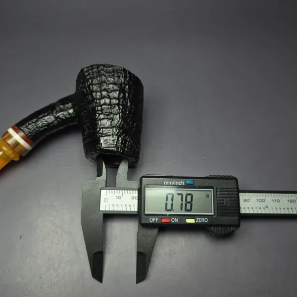 Neerup XL Sandblasted Volcano w/ Zebrawood Estate Briar Pipe, Danish Estates - Image 9