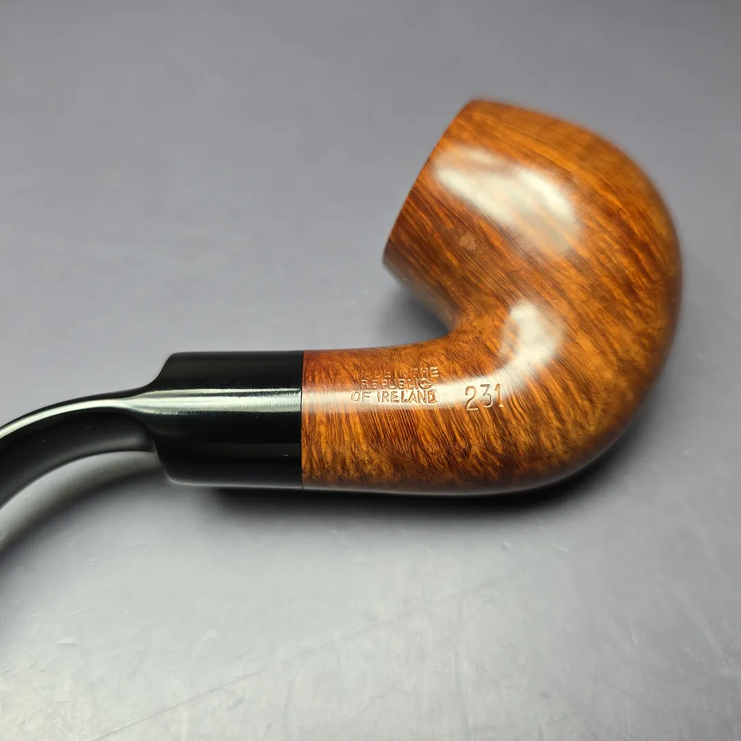 Peterson Flame Grain 231 Smooth Bent Apple Estate Briar Pipe, Unsmoked - Image 9