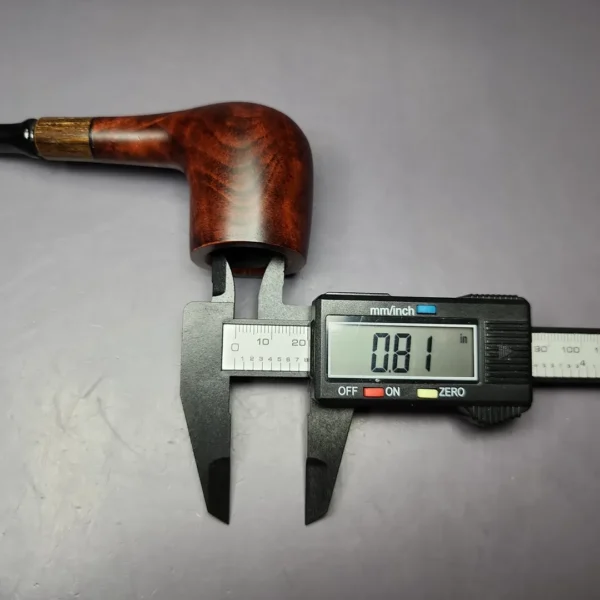 MBSD Briars by Piero Vitale Sienna Contrast Smooth Billiard w/ Zebrawood Briar Pipe, New - Image 9