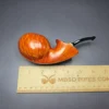 SU Pipes XL Smooth Blowfish w/ Stabilized Maple Burl Handmade Briar Pipe, New - Image 10