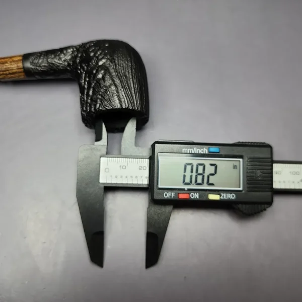 MBSD Briars by Piero Vitale Vintage Sandblasted Billiard w/ Zebrawood Briar Pipe, New - Image 10