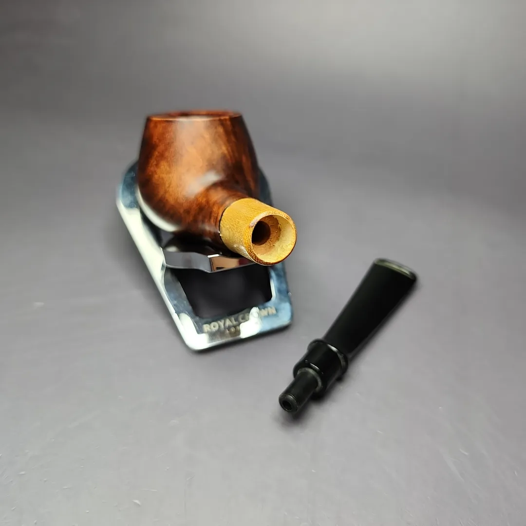 MBSD Briars by Piero Vitale Sienna Contrast Smooth Author w/ Boxwood Briar Pipe, New - Image 10