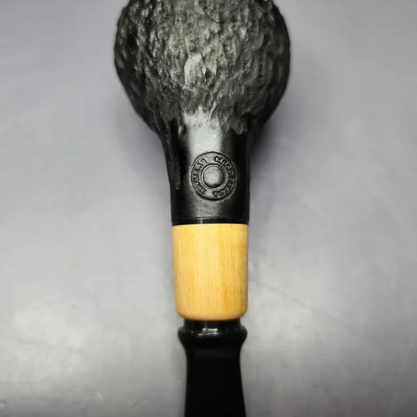 MBSD Briars by Piero Vitale Black Rusticated Author w/ Boxwood Briar Pipe, New - Image 10