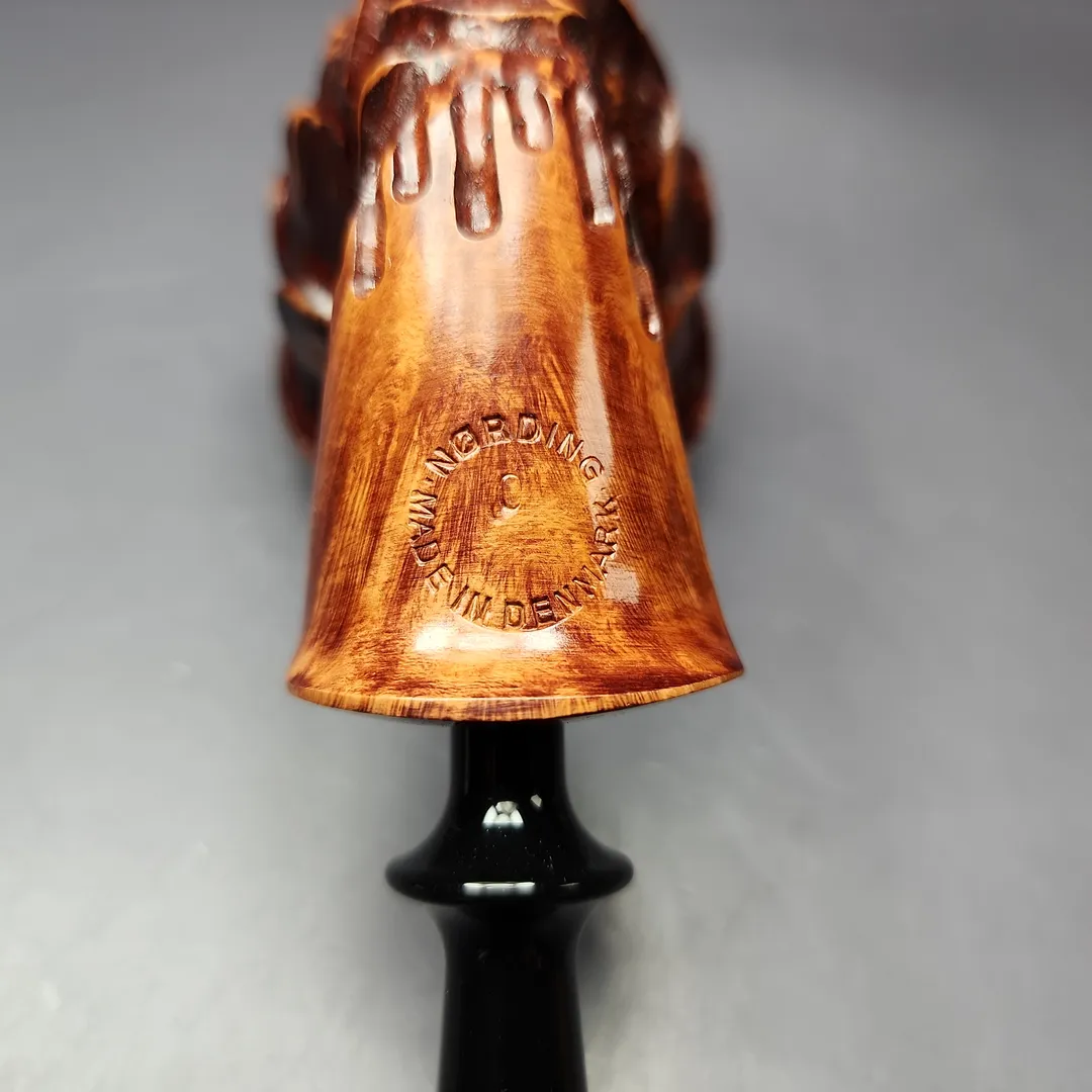 Nording Point Clear Partially Rusticated Freehand Estate Briar Pipe, Unsmoked - Image 10