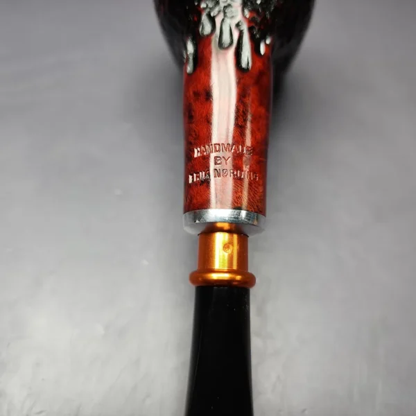 Nording Partially Rusticated Spigot Billiard Estate Briar Pipe, Unsmoked - Image 10