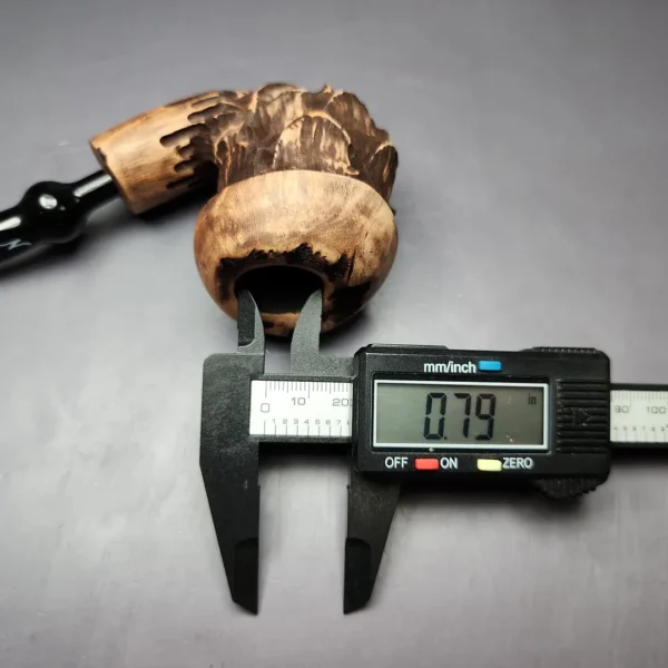 Nording Spruce Matte Partially Rusticated Freehand Estate Briar Pipe, Unsmoked - Image 10