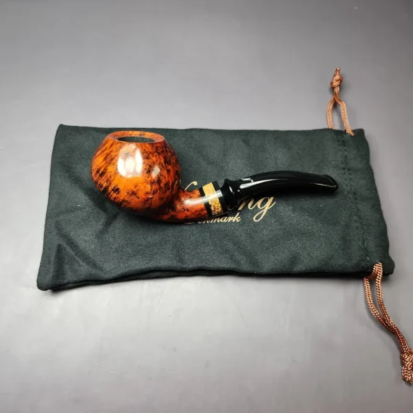Nording Nosewarmer 1 2 Smooth Cognac Apple w/ Palm Wood Estate Briar Pipe, Unsmoked - Image 10