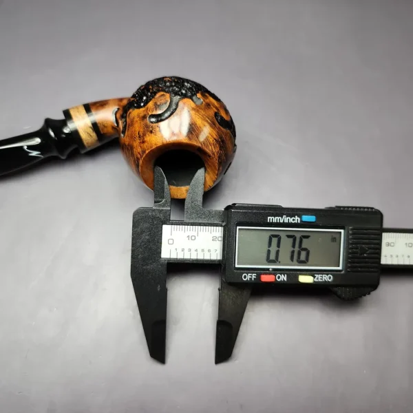 Nording Nose Warmer Part Rusticated Cognac Apple Estate Briar Pipe, Unsmoked - Image 10