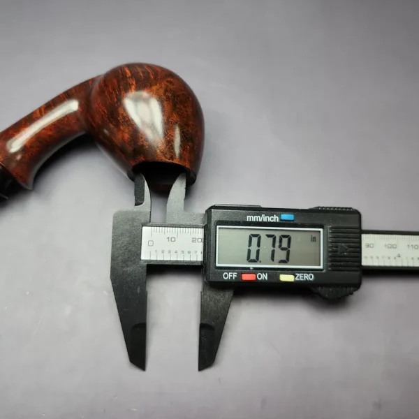 HS Studio Smooth Bent Egg w/ Reverse Calabash Estate Briar Pipe, Unsmoked - Image 10