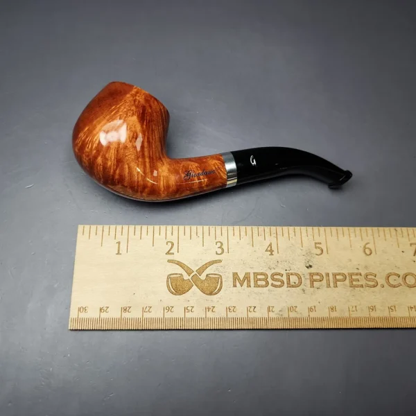 Giordano Lucca 3 Smooth Bent Apple w/Silver Estate Briar Pipe, Unsmoked, 9mm - Image 10