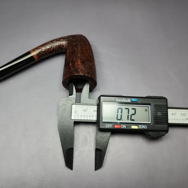 HS Studio Sandblasted "Sven Knudsen" Bent Stack Estate Briar Pipe, Unsmoked - Image 10