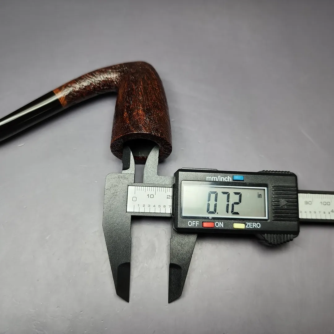 HS Studio Sandblasted "Sven Knudsen" Bent Stack Estate Briar Pipe, Unsmoked - Image 10