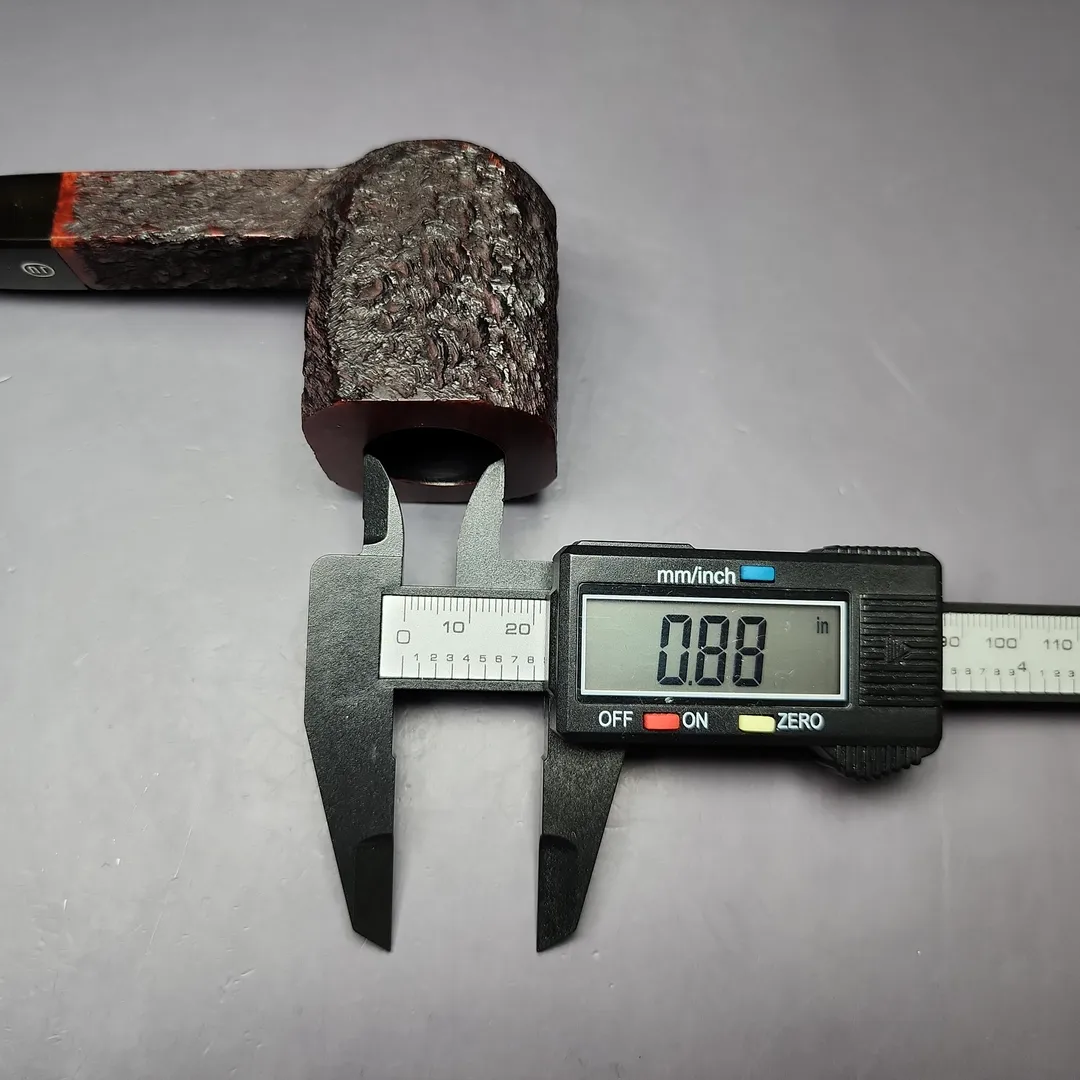 James Upshall Bark Group 6 Partially Rusticated Panel Estate Briar Pipe, Unsmoked - Image 10