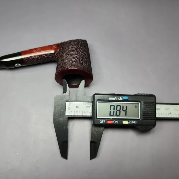 James Upshall Bark Group 6 Partially Rusticated Skater Estate Briar Pipe, Unsmoked - Image 10