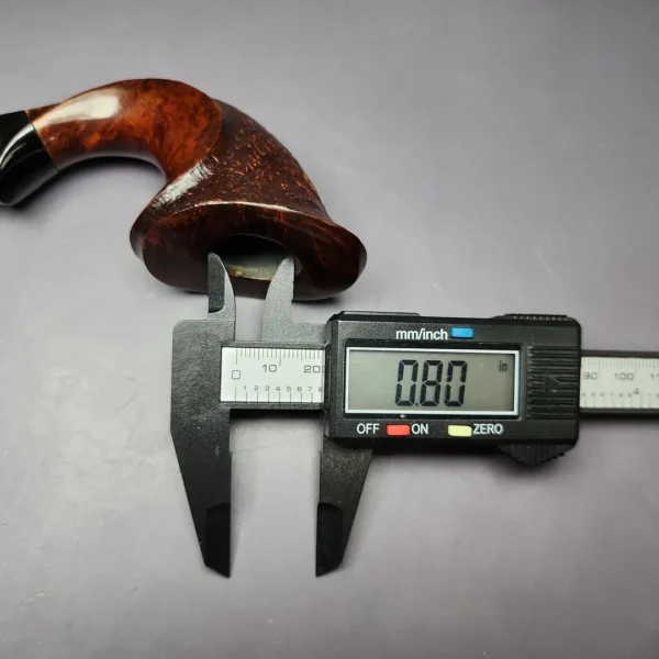 HS Studio Partially Sandblasted Horn Freehand Estate Briar Pipe, Unsmoked - Image 10