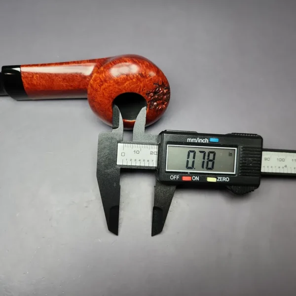 Sebastian Heck Smooth Panel Shank Bulldog w/ Plateaux Handmade Briar Pipe, New - Image 10