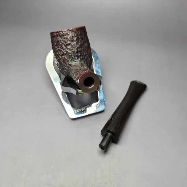 James Upshall Bark Group 5 Partially Rusticated Billiard Estate Briar Pipe, Unsmoked - Image 10
