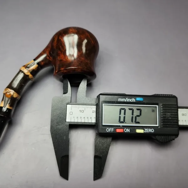 HS Studio Smooth “Bo Nordh Pot” w/ Bamboo Estate Briar Pipe, Unsmoked - Image 10