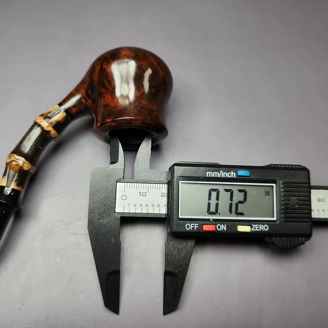 HS Studio Smooth “Bo Nordh Pot” w/ Bamboo Estate Briar Pipe, Unsmoked - Image 10