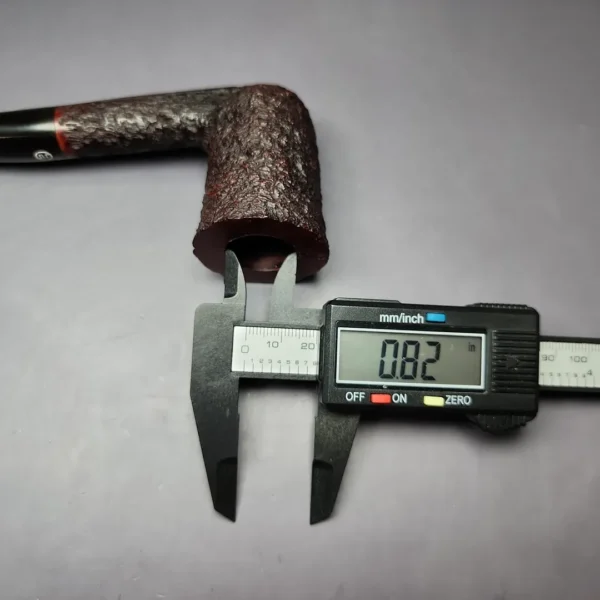 James Upshall Bark Group 6 Partially Rusticated Stack Estate Briar Pipe, Unsmoked - Image 10