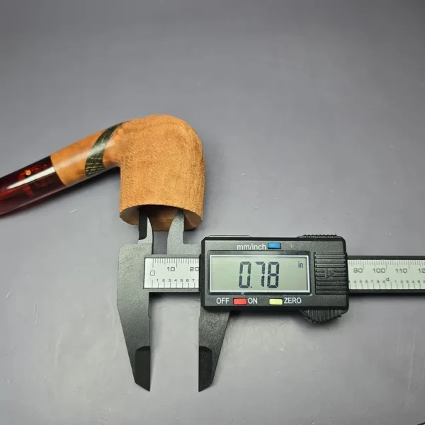 Paronelli Rusticated Bent Billiard w/ Fossilized Oak Estate Briar Pipe, Unsmoked - Image 10