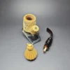 Mesut XL Whirling Dervishes Oom Paul w/ Cap Estate Block Meerschaum Pipe, Turkish Estates - Image 10