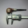 HS Studio Sandblasted Prince w/ Silver Estate Briar Pipe, Unsmoked - Image 10